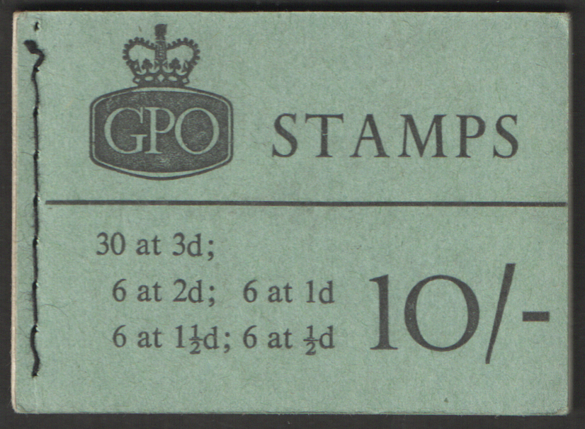 (image for) X3 April 1962 Elizabeth II 10/- Stitched Booklet